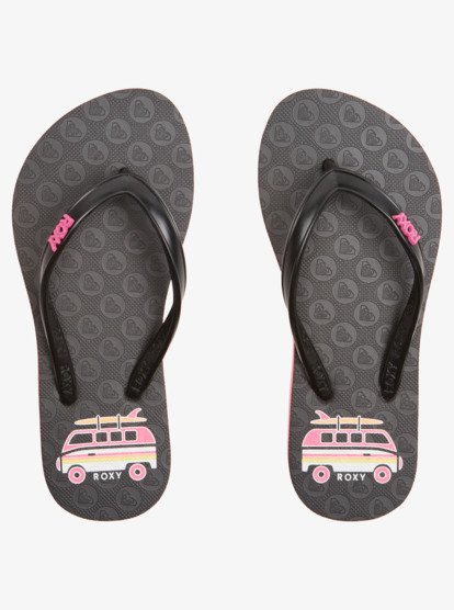2 Girl's 4-16 Viva Stamp Sandals Pink ARGL100283 Roxy
