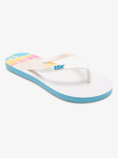 0 Girl's 4-16 Viva Stamp Sandals White ARGL100283 Roxy