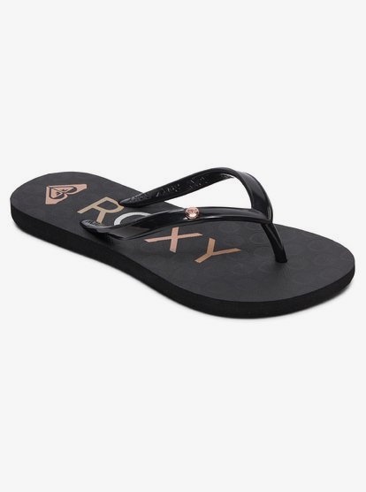 roxy black flip flops