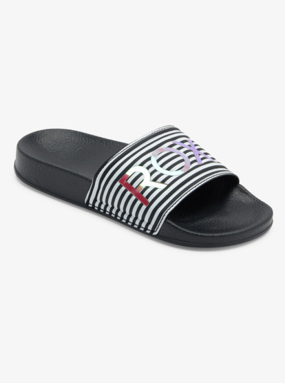 6 Girls 8-16 Slippy Sandals Black ARGL100287 Roxy