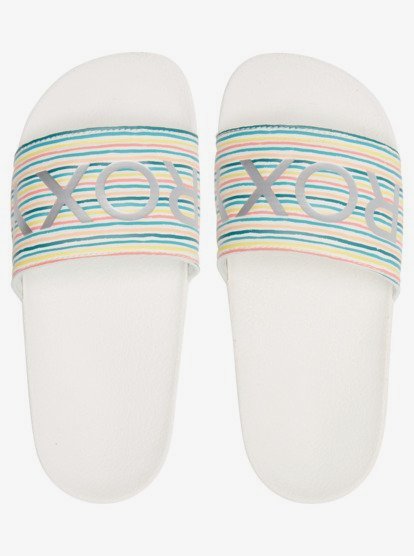 3 Girls 8-16 Slippy Sandals White ARGL100287 Roxy