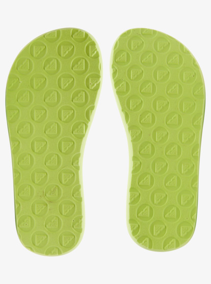 4 Girl's 4-16 Vista Loreto Flip-Flops Green ARGL100309 Roxy