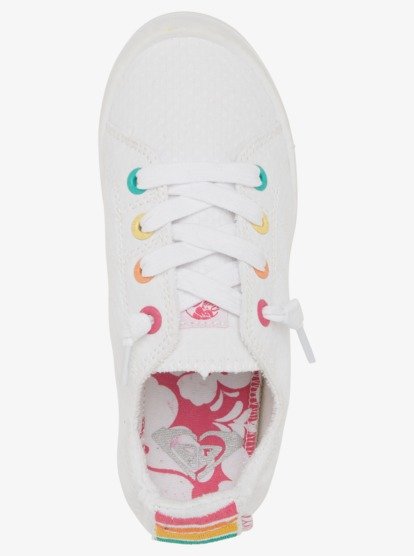 3 Girl's 4-16 Bayshore Shoes White ARGS600112 Roxy