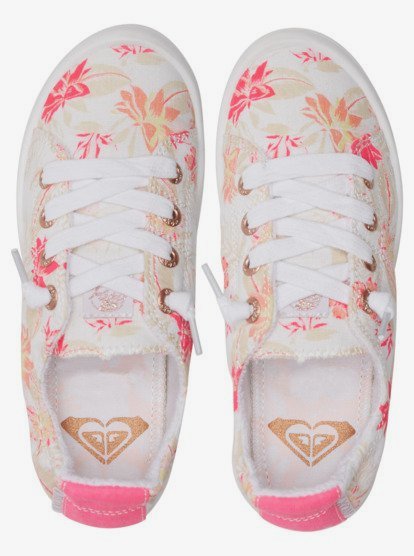 3 Girl's 4-16 Bayshore Shoes White ARGS600112 Roxy