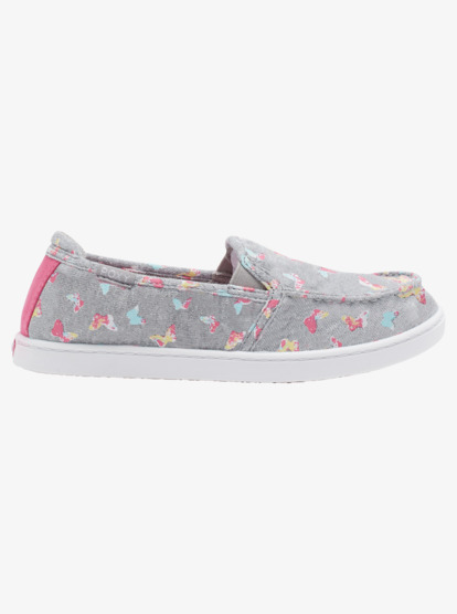 1 Girl's 4-16 Minnow Slip-On Shoes Grey ARGS600121 Roxy