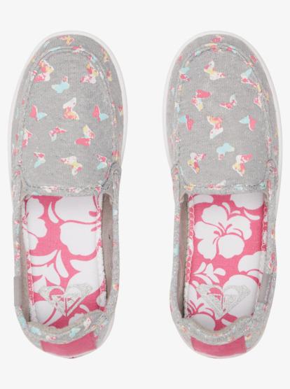 3 Girl's 4-16 Minnow Slip-On Shoes Grey ARGS600121 Roxy