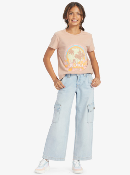 2 Haleiwa Moment - T-Shirt for Girls 4-16 Marron ARGZT03919 Roxy