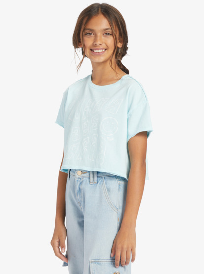 1 Sunny Smiles - Oversized T-Shirt for Girls 4-16 Bleu ARGZT03927 Roxy