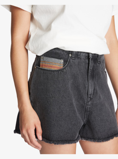 6 Kissing The Swell - Short Vaquero para Mujer Negro ARJDS03029 Roxy