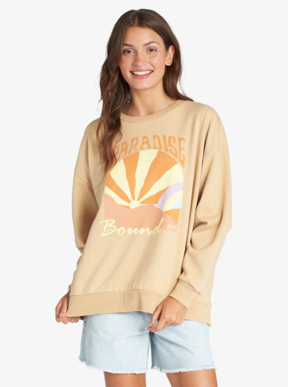 0 Morning Hike - Sweat pour Femme Beige ARJFT04025 Roxy