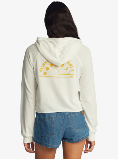 4 We Arrived Hooded Pullover White ARJFT04087 Roxy
