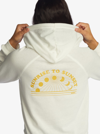 5 We Arrived Hooded Pullover White ARJFT04087 Roxy