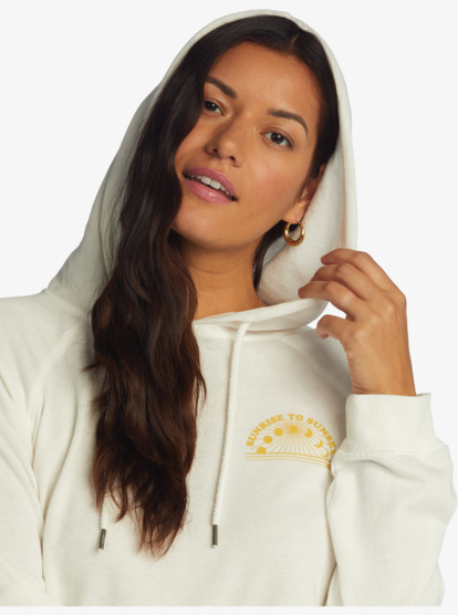 2 We Arrived Hooded Pullover White ARJFT04087 Roxy