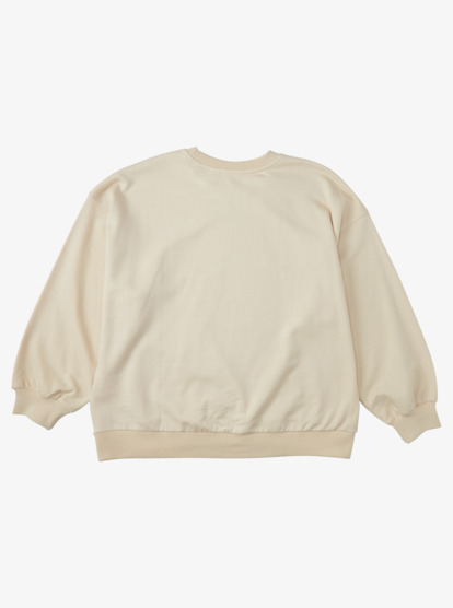 1 Morning Hike D Long Sleeve Crew Neck Sweatshirt Beige ARJFT04106 Roxy