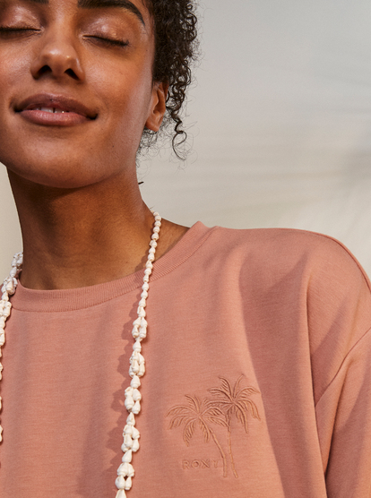 3 Surfing By Moonlight - Sweat à manches longues pour Femme Rose ARJFT04117 Roxy