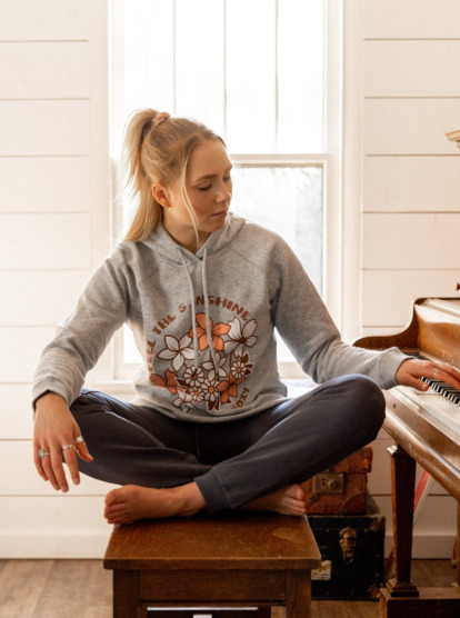 0 Feel The Sunshine Go Off Hoodie Grey ARJFT04133 Roxy