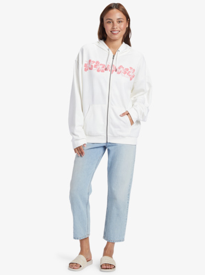 3 Oversized Evening Hike C Oversize Hoodie White ARJFT04162 Roxy