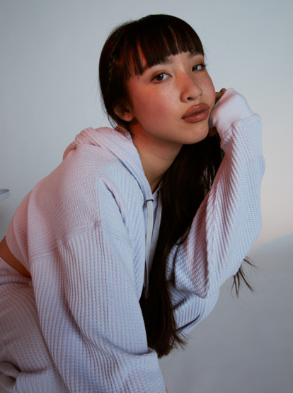 5 Chloe Kim Off Duty - Sweat à capuche pour Femme Bleu ARJFT04184 Roxy