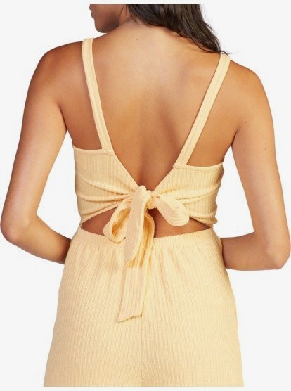 1 Skyline Views Wide-Leg Ribbed Jumpsuit Orange ARJKD03212 Roxy