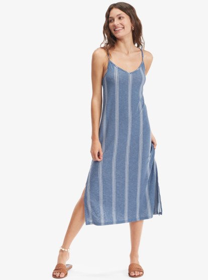 0 Promised Land Strappy Midi Dress Blue ARJKD03243 Roxy