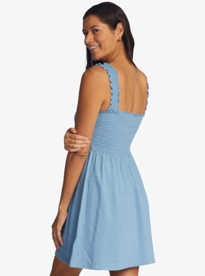 1 Hanging 10 Knit Off-The-Shoulder Dress Blue ARJKD03265 Roxy