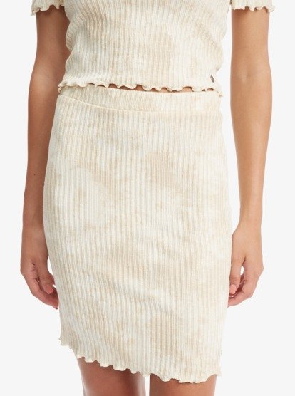 6 Venice Babe Jupe Tricot Côtelé Beige ARJKK03021 Roxy