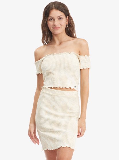 0 Venice Babe Jupe Tricot Côtelé Beige ARJKK03021 Roxy