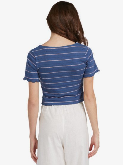 2 Uncomplicated Mind Button Up Top  Pour Femme Bleu ARJKT03345 Roxy