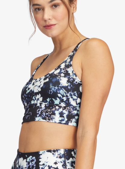 14 Kaileo Elongated Sports Bra Black ARJKT03373 Roxy