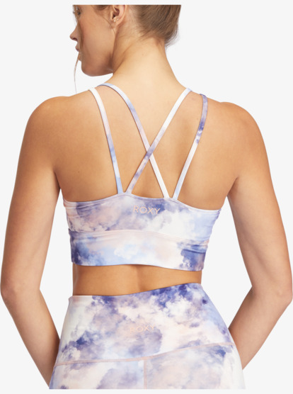 6 Kaileo Elongated Sports Bra Pink ARJKT03373 Roxy