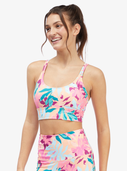 7 Kaileo Elongated Sports Bra Orange ARJKT03373 Roxy