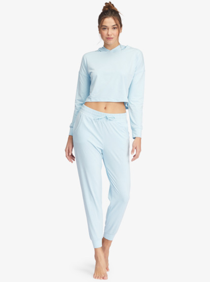 1 Sun Might Shine Long Sleeve Hooded T-Shirt Blue ARJKT03374 Roxy