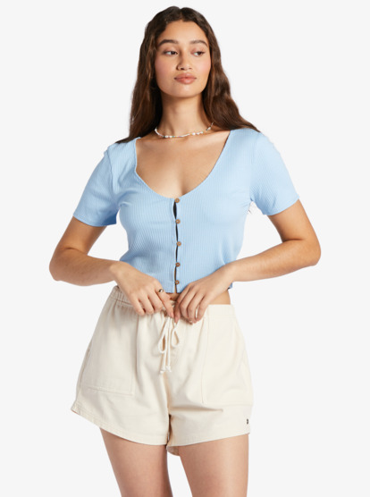0 Born With It Crop Top Blue ARJKT03415 Roxy