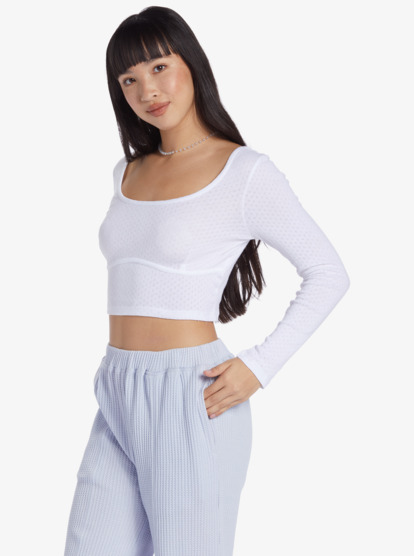 7 Chloe Kim - Long Sleeve Top for Women Blanc ARJKT03416 Roxy