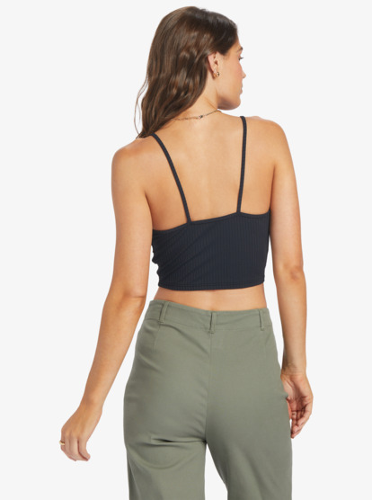 4 Roxy Brami Solid Halter Top Black ARJKT03419 Roxy