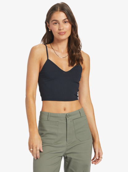 0 Roxy Brami Solid Halter Top Black ARJKT03419 Roxy