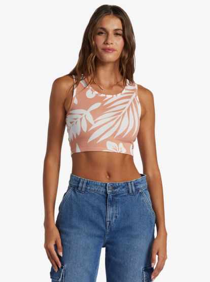 0 Good Keepsake Crop Top Beige ARJKT03426 Roxy