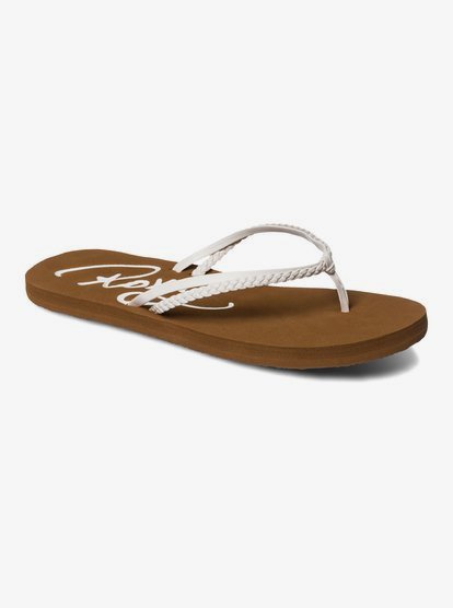 roxy white flip flops