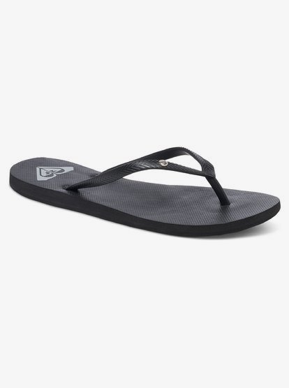 roxy silver flip flops