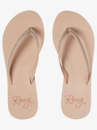 roxy jyll flip flops tan