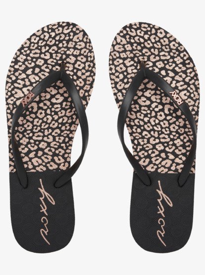 2 Viva Stamp Flip-Flops Black ARJL100683 Roxy