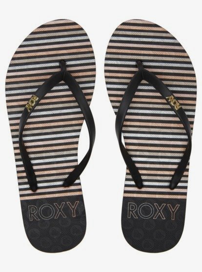 2 Viva Stamp Flip-Flops Black ARJL100683 Roxy