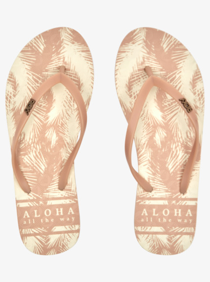 3 Viva Stamp Flip-Flops White ARJL100683 Roxy