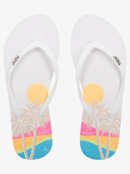 2 Viva Stamp Flip-Flops White ARJL100683 Roxy