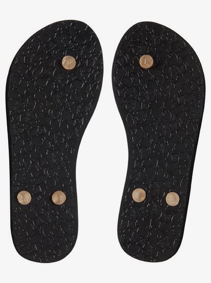 roxy gold flip flops