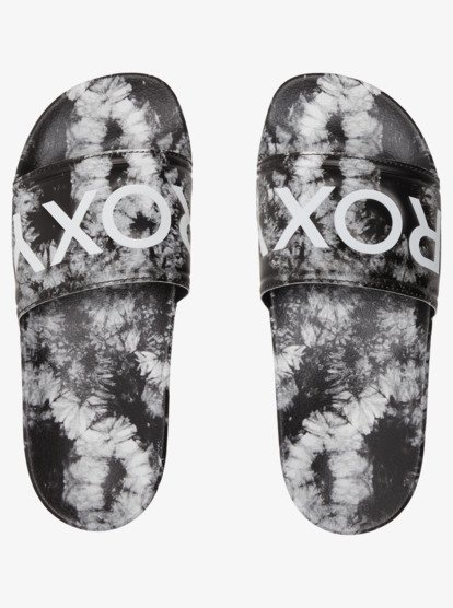 2 Slippy Printed Slide Sandals Black ARJL101011 Roxy