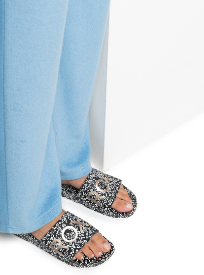 0 Slippy Printed Slide Sandals Black ARJL101011 Roxy