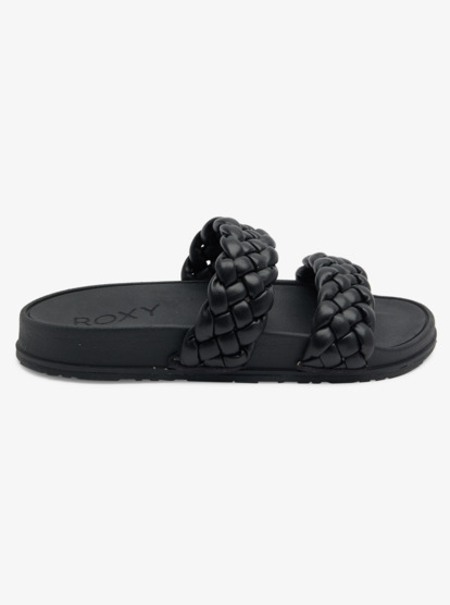 6 Womens Slippy Braided Water-Friendly Sandals Black ARJL101088 Roxy