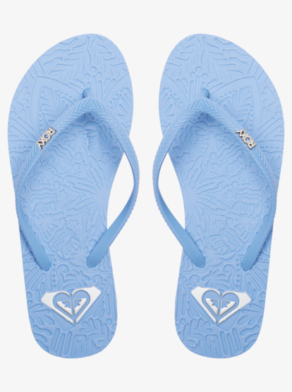 3 Womens Antilles Flip Flops Blue ARJL101114 Roxy