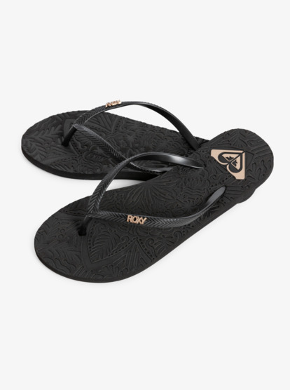 Roxy black best sale flip flops